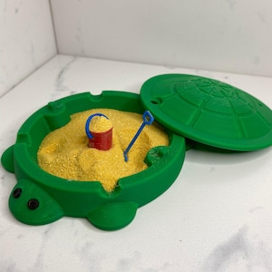 3D Printed Turtle Sand Box, Desk Decor, Zen Garden, Desk Toy - Etsy