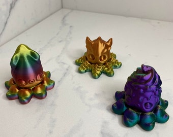 3D Printed Octopus, Squid, Fun Fidget Spinner