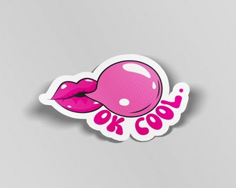 Ok Cool Meme Stickers - Hot Girl Summer DIY stickers for hydroflask laptop luggage, waterproof 100% Vinyl