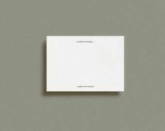 Personalized Notecards | Modern Minimalist Stationery | Custom Flat Note Cards | Monogram Stationery Gift | Wedding & Business Notes