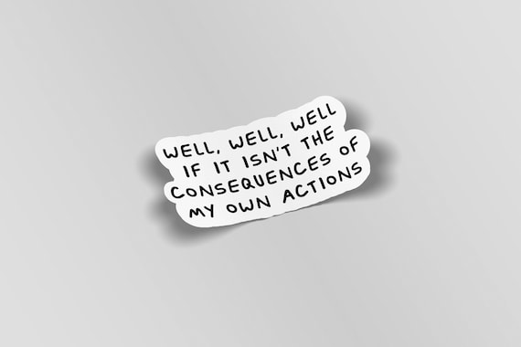 3Pcs) Consequences Of My Own Actions Stickers, Dumpster Fire Sticker, Many Sizes Vinyl Die-Cut Cute Trash Sticker For Water Bottle Hard Hat Laptop Mental Health Gifts, Sticker By That Slaps! (2