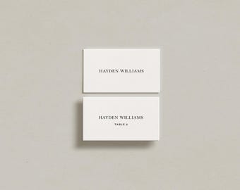 Printed Script Wedding Place Cards, Personalized Flat or Folded Escort Cards, Custom Guest Name Cards