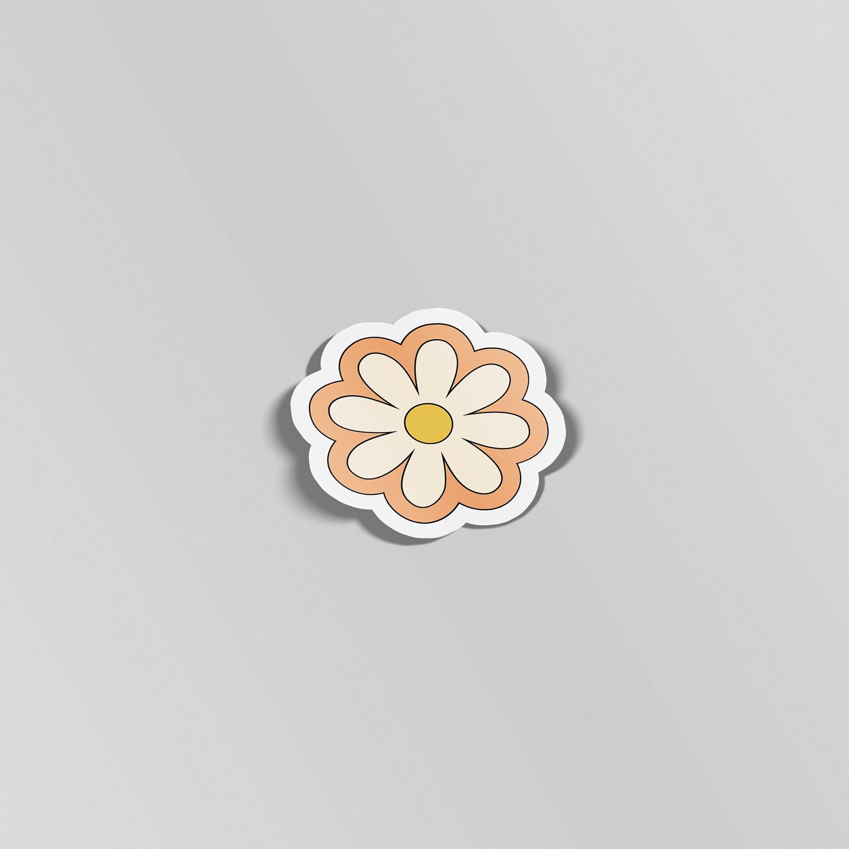 Mini Flower Sticker Pack, Retro Flower Stickers, Daisy Flowers, Boho ...