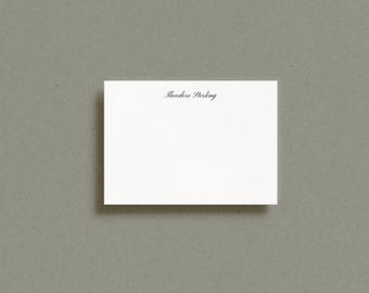 Personalized Script Notecards | Minimalist Stationery | Elegant Note Cards | Modern Correspondence