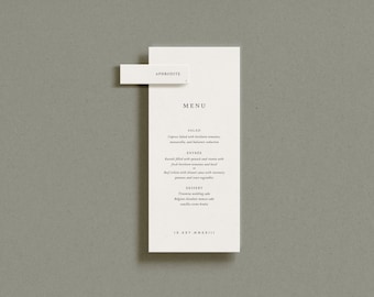Personalized Wedding Menu Cards with Names | Printed Wedding Menus | Custom Reception Place Cards | Wedding Table Cards | 4x9 Menu