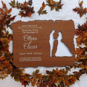 Convite de casamento de luxo, convite de madeira feito à mão, casamento rústico, casamento tropical, convite chique, inspiração de casamento, casamento boho
