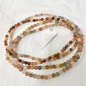 High quality Christmas Color Rutilated Quartz Cat Eye double layered designed Bracelet/necklace 6-7mm Crystal Beaded Bracelets custom design