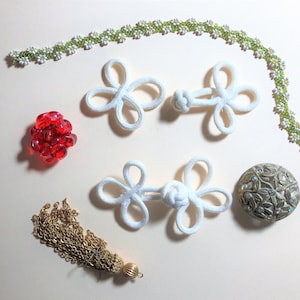 Antique Embellishment Assortment, Vintage Buttons, Metal Button, Vintage Embellishment Assortment