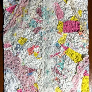 Scrap Quilt Snippet Square, Textile Art, Junk Journal Embellishment, Fabric Collage,Journal Scrapbooking, Quilt & Lace Pieces Snippet Square