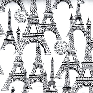 Half Yard Eiffel Tower Fabric, Paris Fabric Print, Eiffel Tower Paris Fabric, Paris Decor Fabric, Paris Quilt Fabric,Fabric by the Half Yard