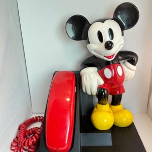 Vintage Mickey Mouse Design Landline Telephone Push Button