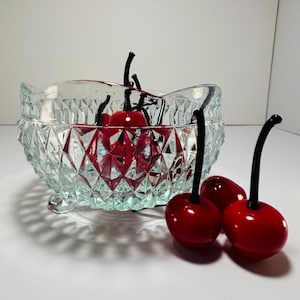 Vintage Mini Serving Bowl Indiana Glass 3 Toed Candy Dish