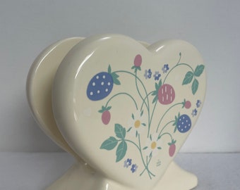 Vintage Heart Shaped Ceramic Napkin Holder