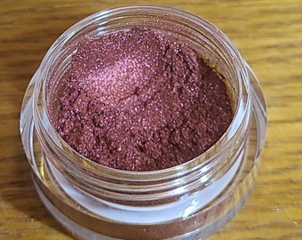 Sombra de ojos suelta natural en tonos rojo, marrón, bronce/dorado/naranja