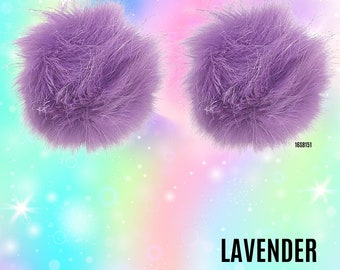 Lavender Spacehead Earz - Luxury faux fur hair clip, Rave hair clip, Rave accessory, Rave Outfit, Hair accessory, Space Buns, Festival hair