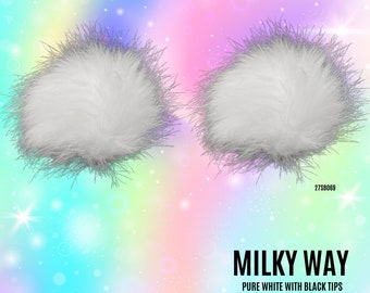 Faux Fur Pom-Pom Hair Clips: Rave Outfit Accessory