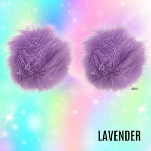 Lavender Spacehead Earz - Luxury faux fur hair clip, Rave hair clip, Rave accessory, Rave Outfit, Hair accessory, Space Buns, Festival hair