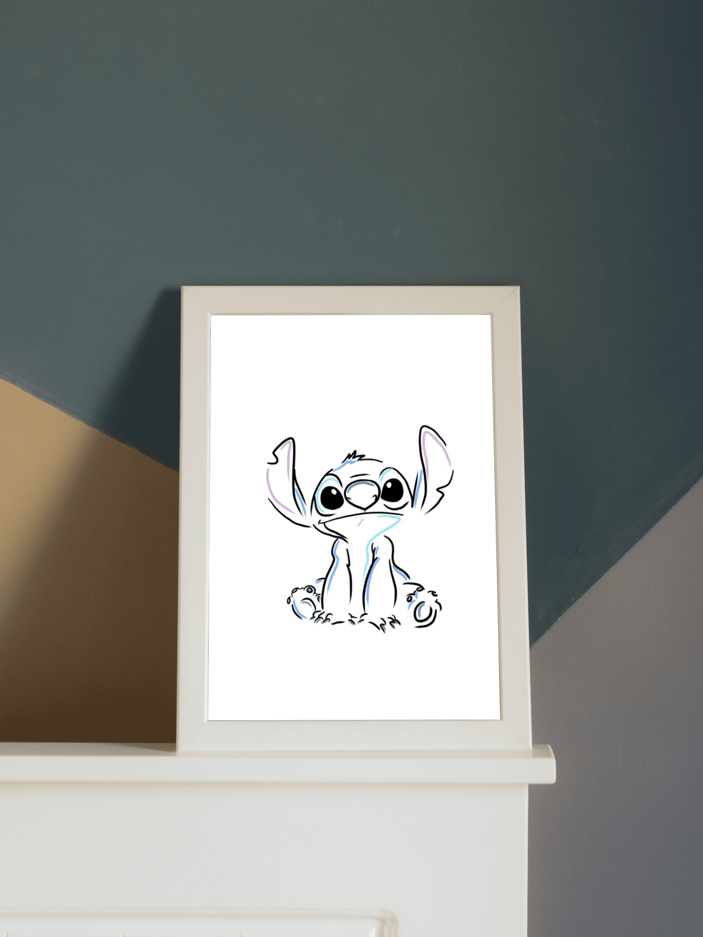 Stitch Angel Toothless Double Date Graphic Print Wall Art - POSTER 20x30