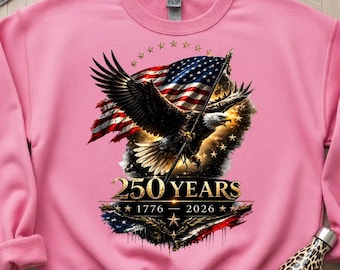 250 jaar verjaardag Eagle Amerikaanse vlag 1776-2026 T-shirt, shirt Independence Day, patriottisch, t-shirt 4 juli, VS 250e verjaardag