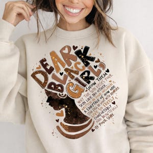 Dear Black Girl PNG – Black History Month PNG, African American Melanin Queen BLM Design