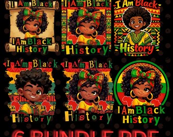 Ensemble PNG pour le Mois de l'histoire des Noirs, design afrocentrique kente (téléchargement numérique)