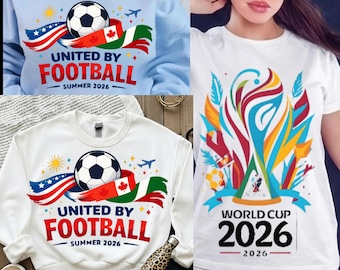 United by Football Summer 2026 SVG | Soccer Tournament USA Canada Mexico Flags Digital Design | Football Fan Shirt Sublimation PNG