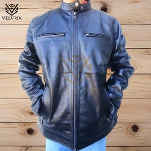 Women's Biker Black Leather Jacket | 90s Leather Jacket | Quilted Jacket | Slim Fit Dodge Style | Handmade lambskin real soft leather jacket