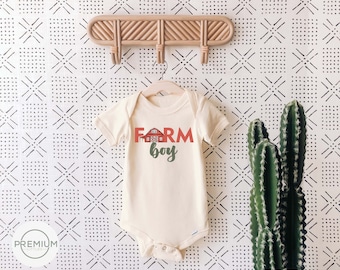 Farm Boy Onesie® - Farmer in Training Onesie® - Farm Baby Announcement Onesie®