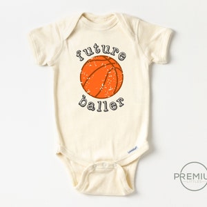 Future Baller Onesie® - Future Basketball Player Shirt - Natural Bodysuit