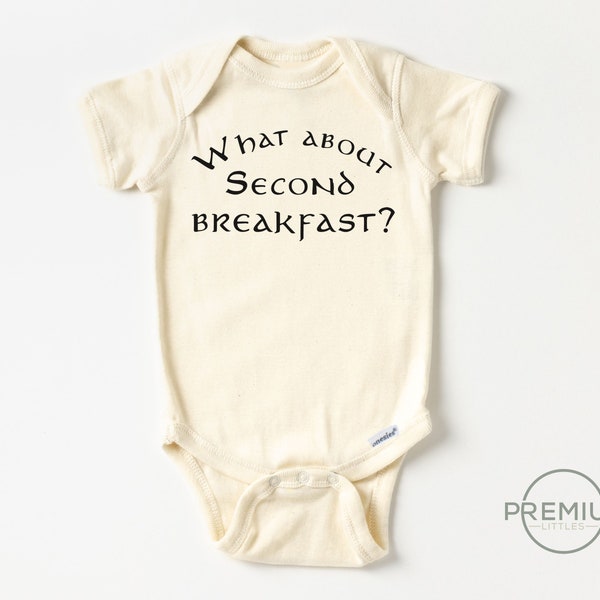What About Second Breakfast Onesie® - Funny Baby Clothes - Natural Onesie®