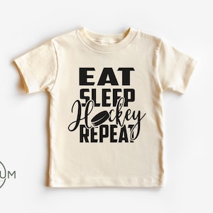 Hockey Toddler Shirt - Eat Sleep Hockey Repeat - Available in Toddler Shirt or Onesie®