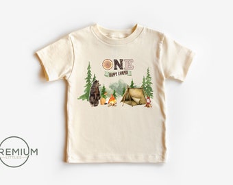 One Happy Camper Shirt® - Cute Baby - First Birthday Shirt® - Hipster Toddler Shirt- Adventure Cute Baby Shirt - Natural Shirt