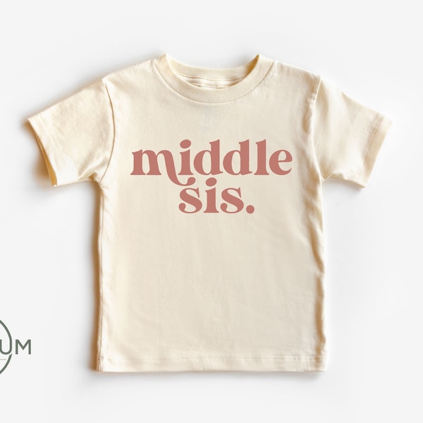 Middle Sis Onesie®- Middle Sister Shirt - Retro Boho Pregnancy Announcement