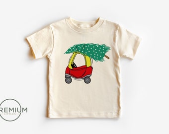 Red Car Christmas Shirt | 100% Premium Cotton | Available in SS Onesie® LS Onesie® and Toddler Shirt