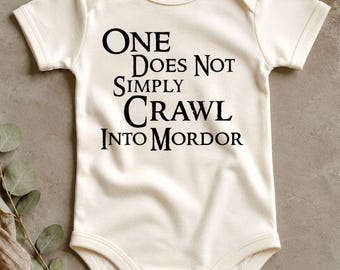 One Does Not Simply Crawl Onesie® - Halfling Bodysuit - Nerdy Baby Gift