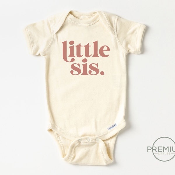 Little Sis Onesie®- Little Sister Shirt - Retro Boho Pregnancy Announcement
