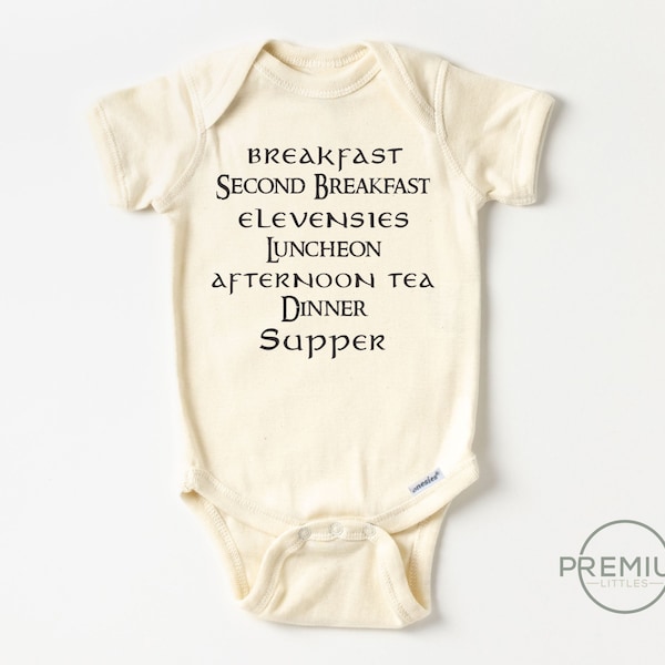 Second Breakfast Onesie® | 100% Premium Cotton | Natural Color | Available in Toddler Shirt, SS Onesie® or LS Onesie®