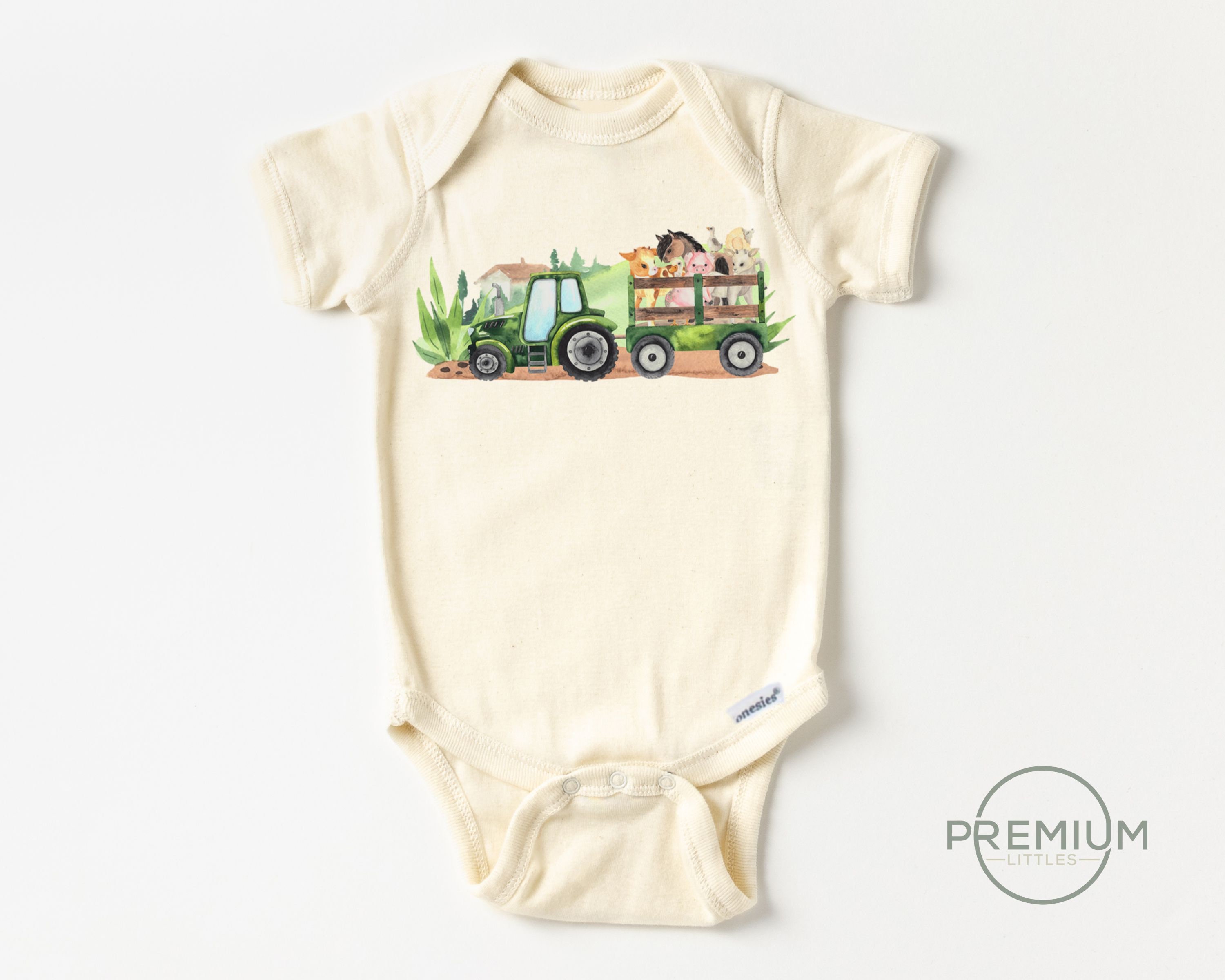 Monthly baby stickers. Tractor Onesie month stickers. Tractor