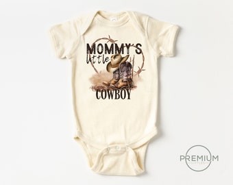 Mommy's Little Cowboy Onesie® | 100% Premium Cotton | Cream Color | Available in Toddler Shirt or Onesie®