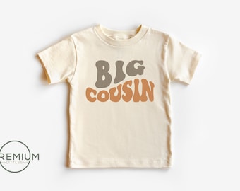 Big Cousin Toddler Shirt - Baby Cousin Reveal -  Natural Onesie®