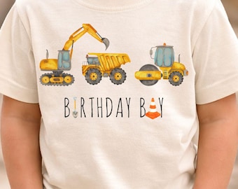 Birthday Boy Construction Truck Shirt | Party Outfit