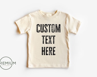 Personalized Toddler Shirt - Custom Baby Onesie® - Customizable Baby Shirt - Baby Shower Gift - Design your Own - Natural Custom Onesie®