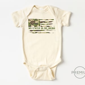 My Uncle Is My Hero Onesie® | Natural Color - 100% Premium Cotton |  Available in SS Oneise®, LS Onesie® or Toddler Shirt