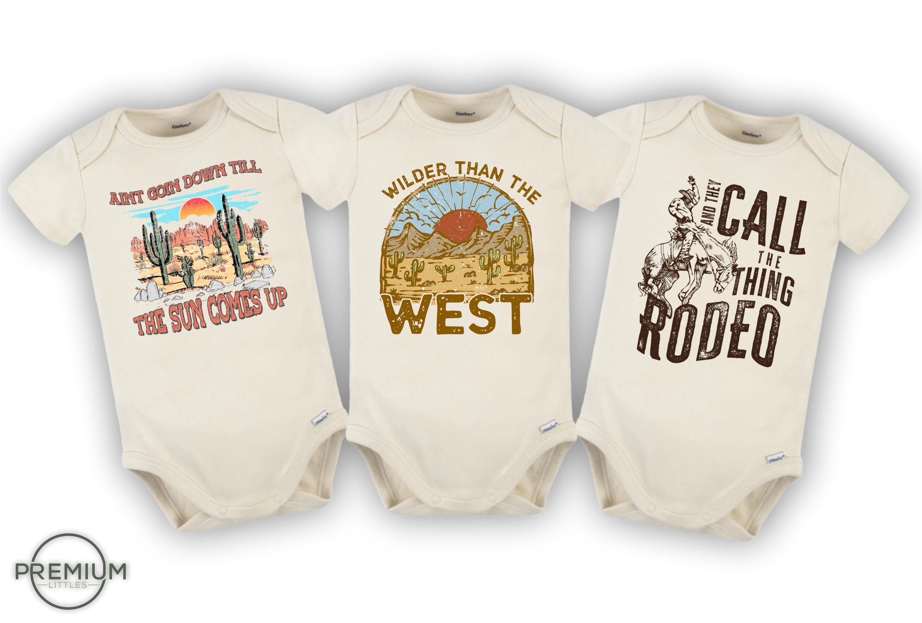 Boys Western Onesie® Bundle | Includes 3 Onesies® | 100% Premium Cotton | Available in Short Sleeve and Long Sleeve Onesies®
