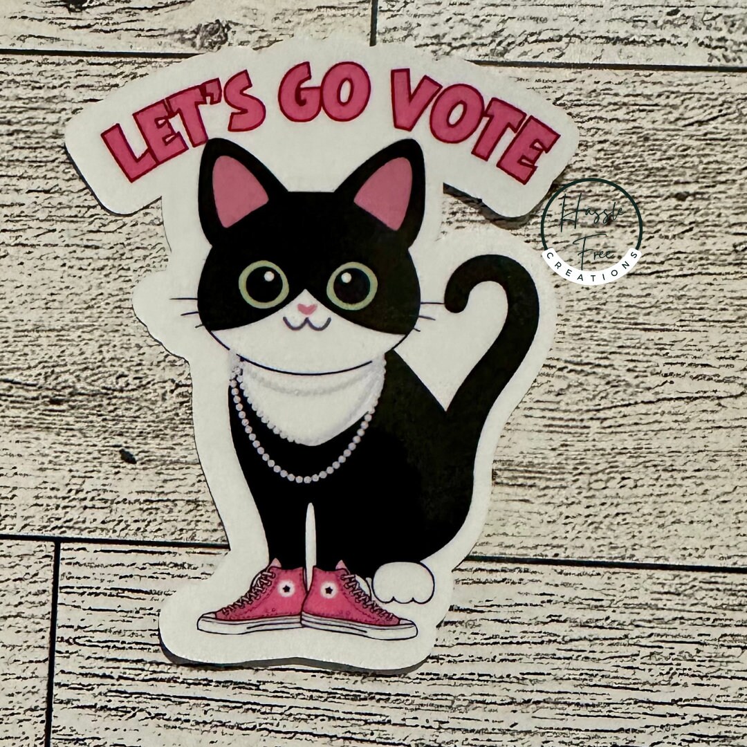 Let's Go Vote | Pearls & Chucks| Vinyl Sticker | Political | Election ...