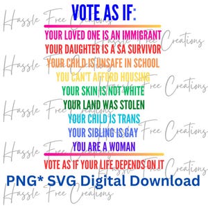 Vote as If Digital Download| Vote | Election | Kamala | Walz | Political| Cat Ladies| Civil Rights
