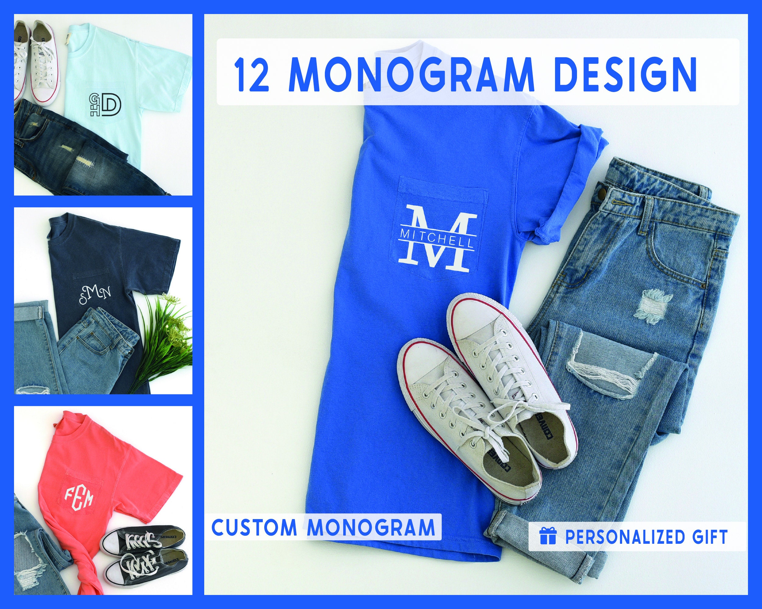 Pocket Monogram Comfort Colors Shirt – South of Urban Shop