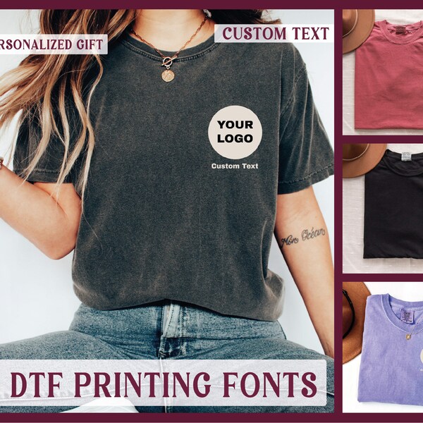 Custom Logo T Shirts Etsy