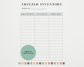 Kitchen Inventory & Organizer Template