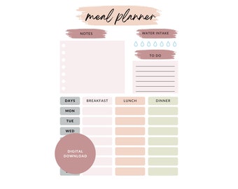 Weekly Meal Planner Template